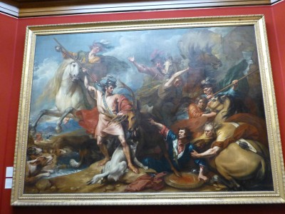 King Alexander III rescued from the Fury of a Stag by the intrepid Colin Fitzgerald - B West